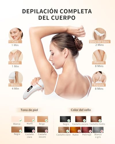 Haarlosy Pulsed Light Epilator, Ultimate Laser Epilator - 9 Energy Levels, 2 Modes, IPL Hair Removal for Armpits, Bodies, Men, Women, Home Salon, 999,999 Flashes IFE05