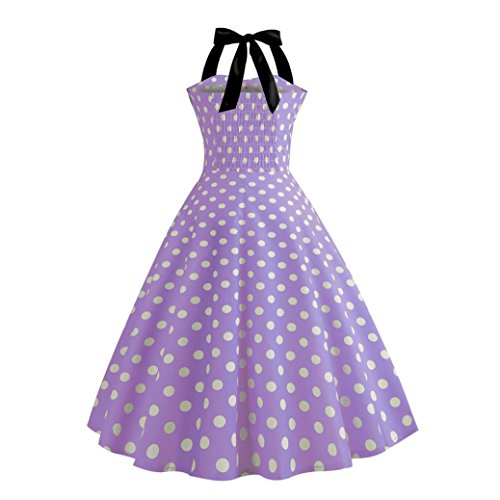 image for Daoroka Women Dress Women Dress Daoroka Sexy Vintage Halter Polka Dot 