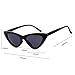 Jucoo Clout Goggles Cat Eye Sunglasses Vintage Mod Style Retro Black Small Cateye Sunglasses for Women