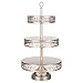 Victoria Collection Champagne 3 Tier Cupcake Stand, Round Metal Dessert Wedding Party Display Tower with Reversible Plates