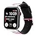 Lovely Style Watch Band Strap Cute Dressy Leather Wristband Bracelet Compatible with 40mm 38mm Apple Watch Series 4/3/2/1 (Pink/White)