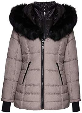 Halifax Traders Women's Plus Size Sadie Heavy Down Jacket with Faux Fur Hood