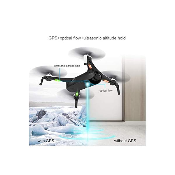 AHangcc Fernbedienung Drohne für Aduts Kinder, Smart Pro Drohne GPS 5G WiFi FPV 1080P HD Kamera 2-Achsen-Gimbal… – Bild 4
