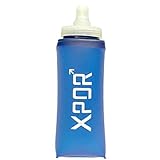 Xpor Sport Collapsible Lightweight Compact BPA free Soft Running Water Bottle Soft Hiking Flask Hydration Bottle with 350ml 12OZ / 600ml 24OZ