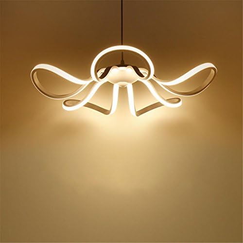 Zceillamp Modern Simple Petals Model LED Ceiling Lighting, Aluminum Acrylic Shade Chandeliers Bedroom Living Room Pendant Lamp Restaurant Decoration Light, A