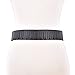 Talleffort Retro Women Wide Elastic Stretch Waist Belt Fashion cute women leather belts for women Black(Size M)
