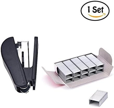 Waterstone Mini stapler suits (Random Color), + 1050Pcs No.10 Staples (Silver)