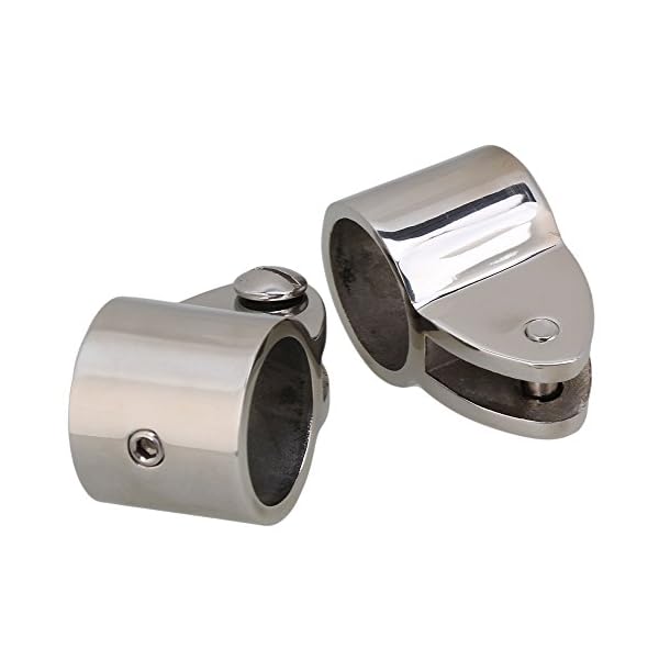 Silver-Tone-Bimini-Top-AISI-Marine-Grade-Stainless-Steel-Jaw-Slide-For-1-Pipe-Canopy-Hardware-Fittings-Pack-of-2