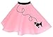 Hip Hop 50's Shop 1950s Girls Poodle Skirt Costume for Kids (Child Medium Light Pink)