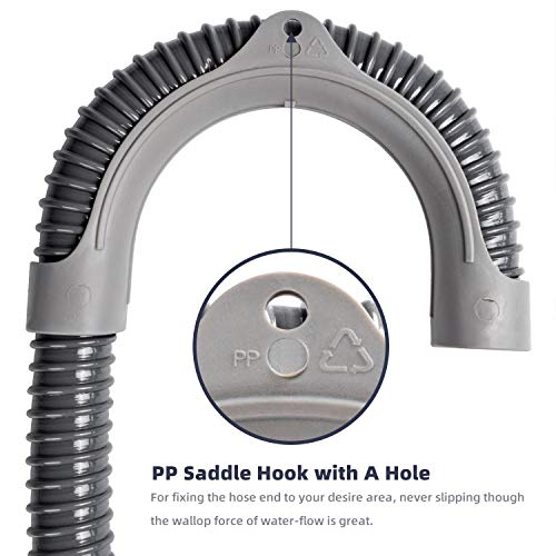 HOSOM 8FT Universal Washing Machine Drain Hose with Clamp, Compatible