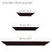 Burnes of Boston Traditional Walnut 3 Piece Floating Ledge Shelf Set, Includes Built In Level For Simple Installation