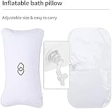 YUET Inflatable Bathtub Pillow Spa Bath Cushion Head Neck Back Support Suction view 8