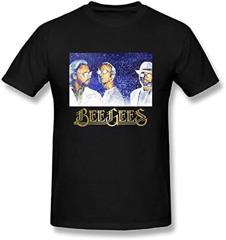 FLangeer Men's Cotton ComfortSoft T-Shirt Classic Fit Short Sleeve Bee gees The All Time
