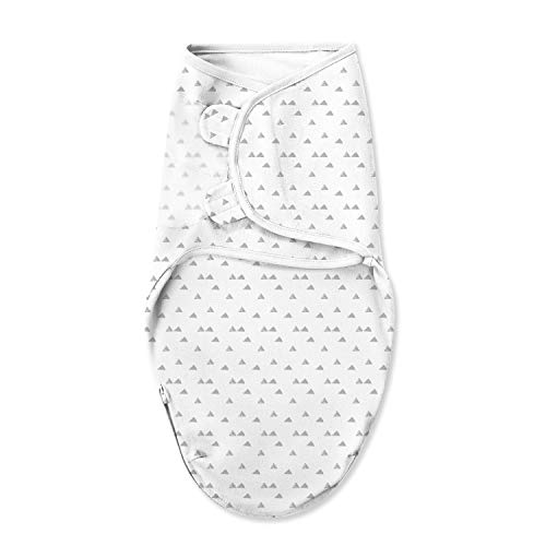 SwaddleMe Luxe Easy Change Swaddle, Ellie Elephant/Triangle Grey, Small