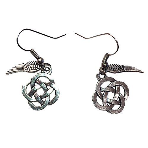 Celtic Eternal Knot and Angel Wing Earrings