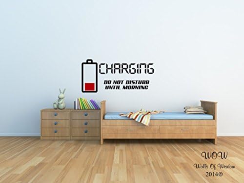 Charging Do Not Disturb Wall Decals Removable Vinyl Wall Stickers Wall Art Murals for Living Room Kids Rooms Girls Bedrooms 90x54cm