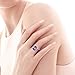 BONLAVIE Women's 8.8ct Teardrop Pear Cut Created Purple Amethyst Engagement Wedding Ring Sterling Silver