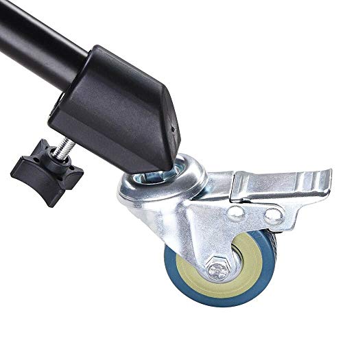 oldzon Photo Studio Tripod Easy Swivel Caster 3" Wheel for Light Stands & Studio Boom with Ebook - Thumbnail 3