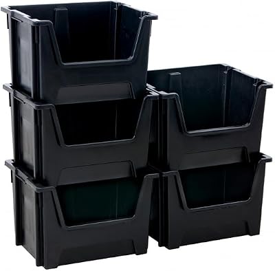 BiGDUG Essentials Large Stacking Pick Bin 50L 320H x 495W x 390D mm Pack of 5