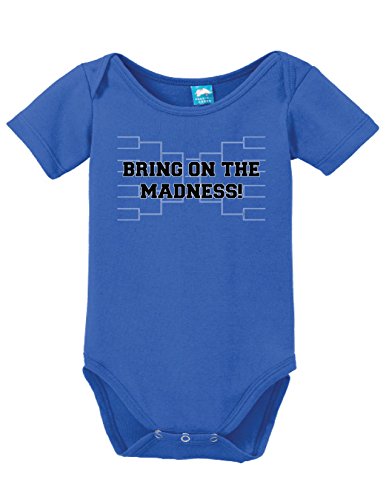 Bring On The Madness Printed Infant Bodysuit Baby Romper Royal 0-3 Month