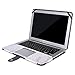MOSISO Compatible with MacBook Air 13 inch A1466 / A1369 (Older Version Release 2010-2017), PU Leather Book Folio Protective Stand Cover Sleeve, White Marble