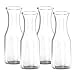 34 oz Glass Carafe - 4 Pack - Drink Pitcher and Elegant Wine Decanter, Comfortable Grip with Narrow Neck Design, Wide Opening for Easy Pouring - Great for Parties and Events, 1 Liter – Kitchen Lux