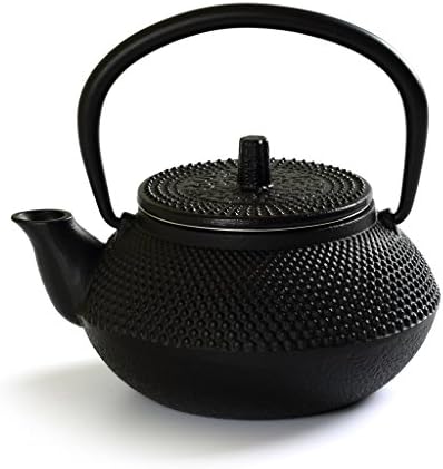 New 300ml Black Hobnail Tetsubin Kettle * Cast Iron Teapot with Infuser Filter 0.3L