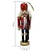 Naimo Set of 6 Christmas Wooden Nutcracker Soldier with Weapon Ornament Decoration for Home