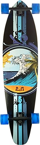 Yocaher Punked Graphic Kicktail Complete Longboard Skateboard