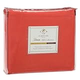 Clara Clark 3-Piece Premier 1800 Series Duvet Cover, King, Orange Rust