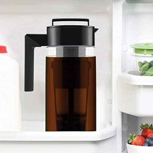 Elaco Coffee Kettle,900ML Cold Brew Iced Coffee Maker Airtight Seal Silicone Handle Coffee Kettle (Random)