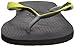 Havaianas Men's Flip Flop Sandals, Top Mix,Black/Neon Yellow,39/40 BR (8 M US)