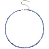 MarveBard Bohemian Beaded Choker Necklace for Women Adjustable Colorful Rice Bead Necklace Handmade Beach Necklace Boho Beach Summer Ocean Hawaii Jewelry For Women Men