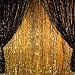 Adorox Metallic Silver Gold Rainbow Photo Backdrop Foil Fringe Curtains Party Wedding Event Decoration (Metallic Black)