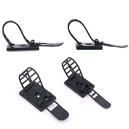 Eiito Wire Clips Cable Clamps Adjustable 3M Self-Adhesive Nylon Cable Multipurpose Cable Clips for wire management