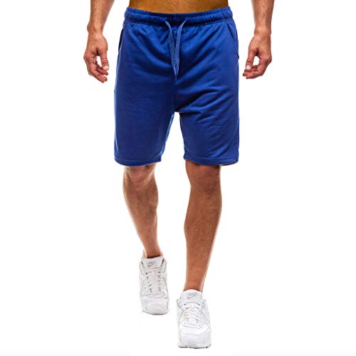 Allywit Men Beach Shorts with Elastic Waist Oversize Lightweight Slim Fit Quick Dry Suits Holiday Beach Shorts Blue