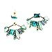 Chic Urban Mint Opal Fire Blue Crystal Statement Ear Jacket Gold Earrings New Trend Gift Idea