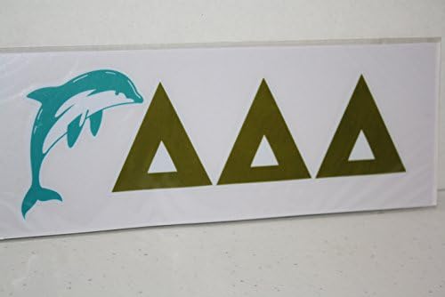 Tri Delta Delta Delta Sticker of Letters for Outside Glass, Car, Tablet