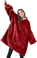 Lushforest Hoodie Sweatshirt Blanket,Oversized Super Soft Warm Comfortable Giant Hoody,Fit for Men Women Teens (Pure pink)