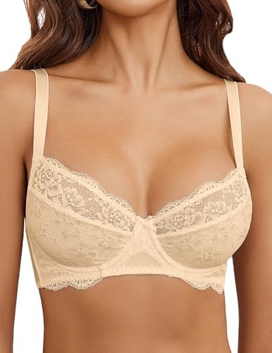 Aubade Women's Danse des Sens Comfort Half Cup Underwire Lace Bra