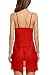Avidlove Women Sexy Babydoll Bust Hole Sleepwear Lace See-through Lingerie Set Red (FBA) M