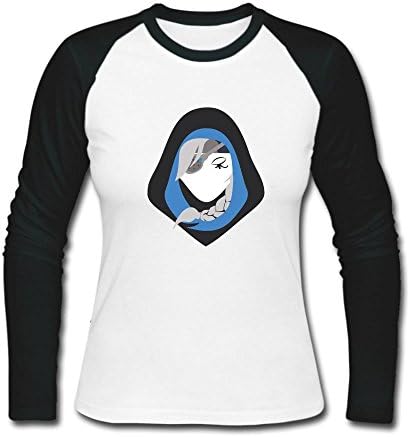 Girl's custom long sleeve Tee Overwatch Ana support Raglan t-shirt S White
