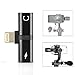 HolaFoto 2in1 Adapter, Charge and Earpod Audio Adapter Attach Microphone to Gimbal for Zhiyun Smooth 5S Smooth5 4 Q3 q2 q DJI Osmo Mobile 2 Feiyu Vimble for iPhone14 13 12 Xs Max XR X 8 Plus 7 Plus 6S