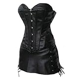 Women Basques Faux Leather Corset Bustier TOP