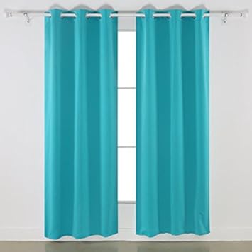 Amazon Com Monroe Solid Blackout Panel Grommet Curtain Thermal 40