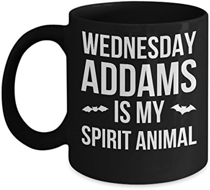 Funny Mug - WEDNESDAY ADDAMS - 11 OZ Coffee Mug - Animal Lover Spirit Black Magic Pets Cool Gift LOL