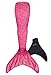 Fin Fun Mermaid Tail, Reinforced Tips, Monofin, Malibu Pink, Size Child 8