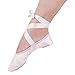 Girls Pink Ballet Dance Shoes Split Sole with Satin Ballet Slippers Flats Gymnastics Shoes BA01(Toddler/Little Kid/Big Kid)