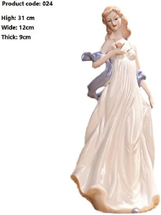 Western ladies Ceramic doll Figurine height 31cm
