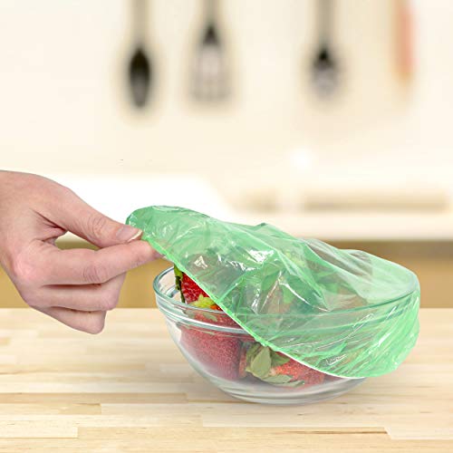 image for Besti Set of 96 Colorful Elastic Food Storage Covers | Reusable Fitted